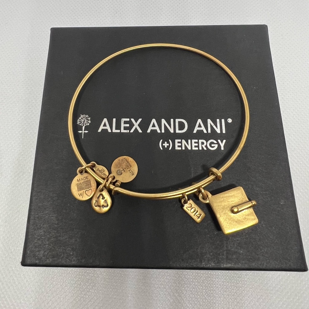 Alex and Ani Gold 2014 Graduation Cap Bangle